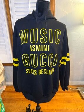 Black & Yellow Graphic Hoodie Sweatshirt
